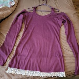 Off shoulder dress with lace